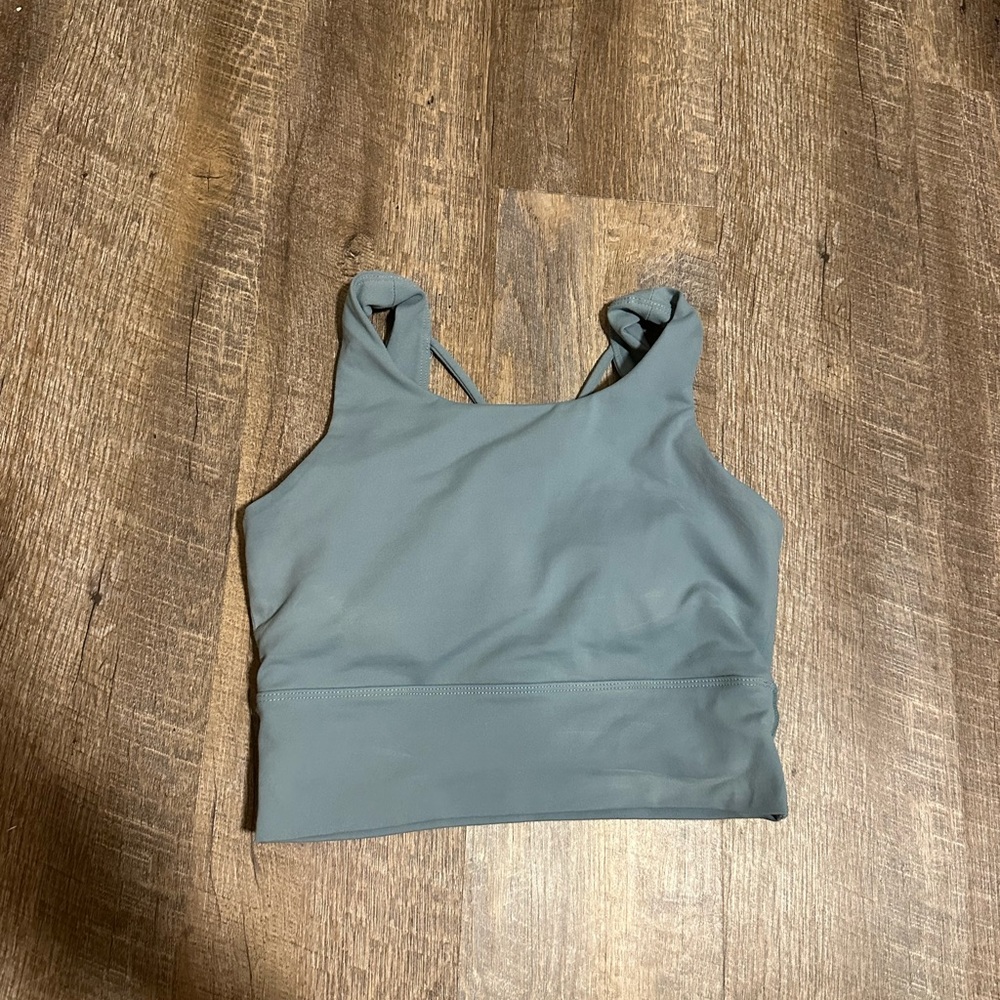 Sage Green Longline Sports Bra Size medium